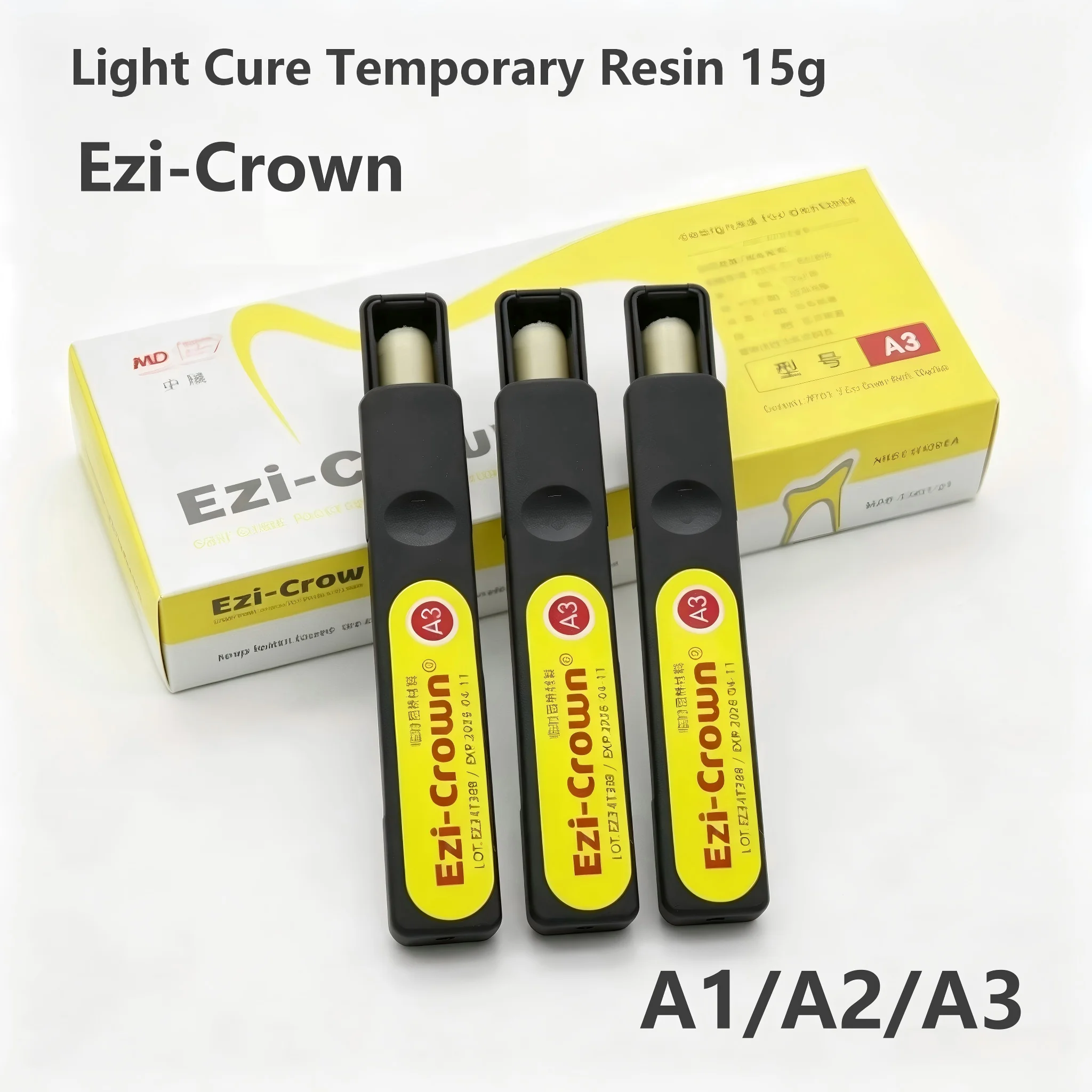 Ezi-Crown Light Cure Temporary Crown Resin 15g, A1/A2/A3 Shade for Dental Bridge & Veneer Restoration Material
Ezi-Crown Light Cure Temporary Crown Resin 15g, A1/A2/A3 Shade for Dental Bridge & Veneer Restoration Material