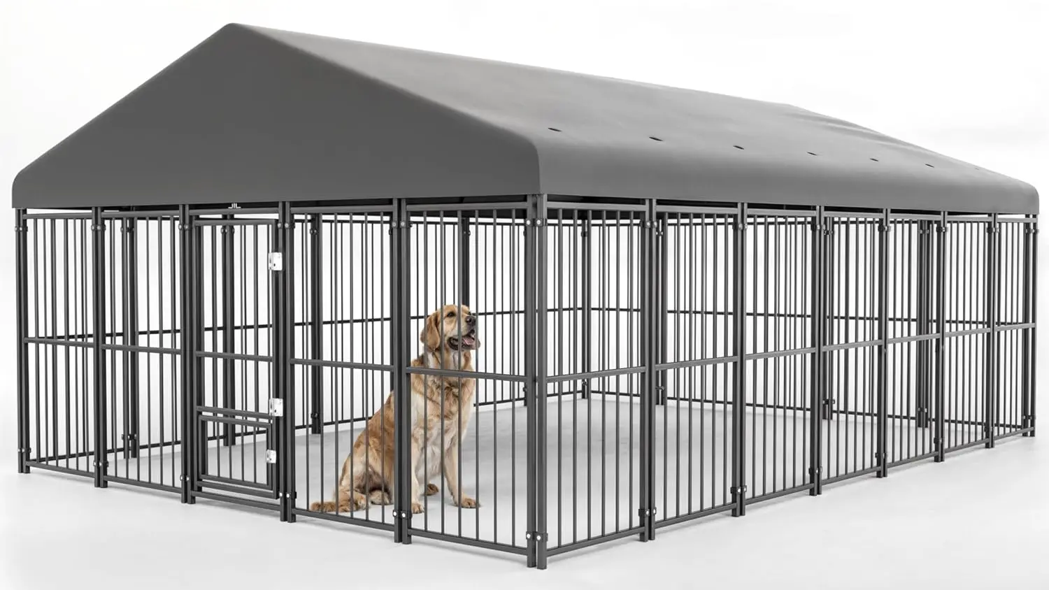 10X14FT Large Dog Kennel Outside with Feeding Door, Heavy Duty Dog Cage with Roof and Double Safety Locks, Outdoor Dog, Customi
10X14FT Large Dog Kennel Outside with Feeding Door, Heavy Duty Dog Cage with Roof and Double Safety Locks, Outdoor Dog, Customi