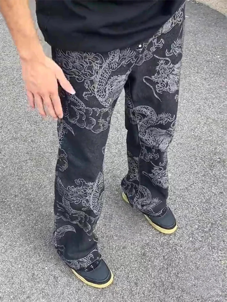 Ele Dragon Pattern Embroidered Men's Jeans High Waist Straight Leg Retro Chinese Sle Summer Casual Comfortable Fit
Ele Dragon Pattern Embroidered Men's Jeans High Waist Straight Leg Retro Chinese Sle Summer Casual Comfortable Fit