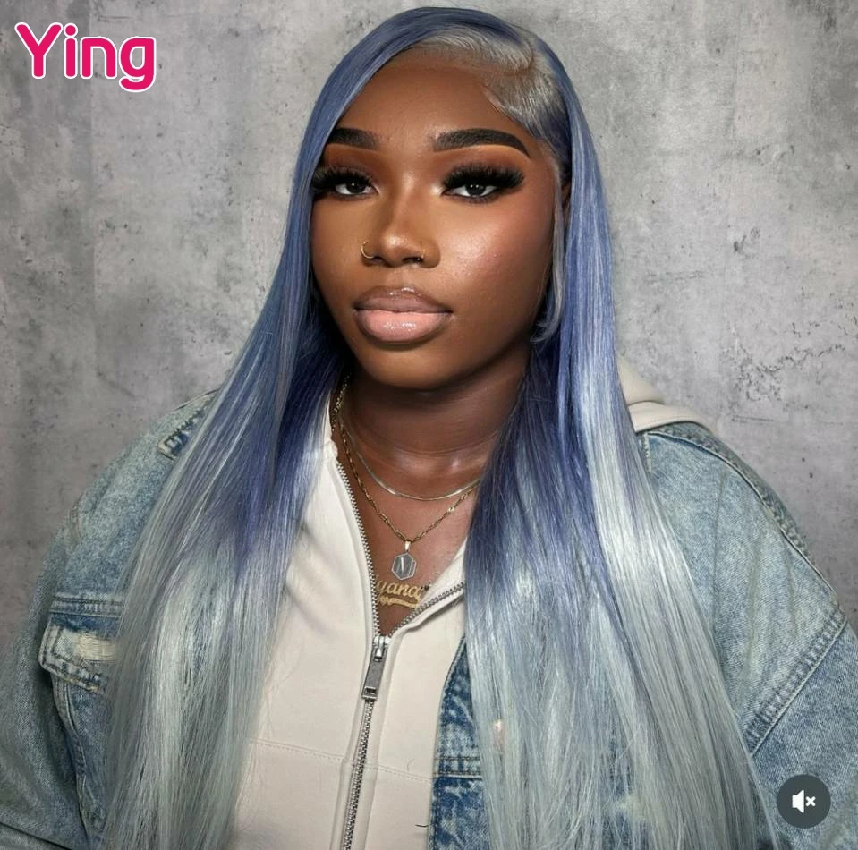 Omber Grey Blue 200 Density Bone Straight Lace Wigs Human Hair 13x4 13x6 Colored Human Hair Frontal Wig Brazilian Wigs For Women
Omber Grey Blue 200 Density Bone Straight Lace Wigs Human Hair 13x4 13x6 Colored Human Hair Frontal Wig Brazilian Wigs For Women