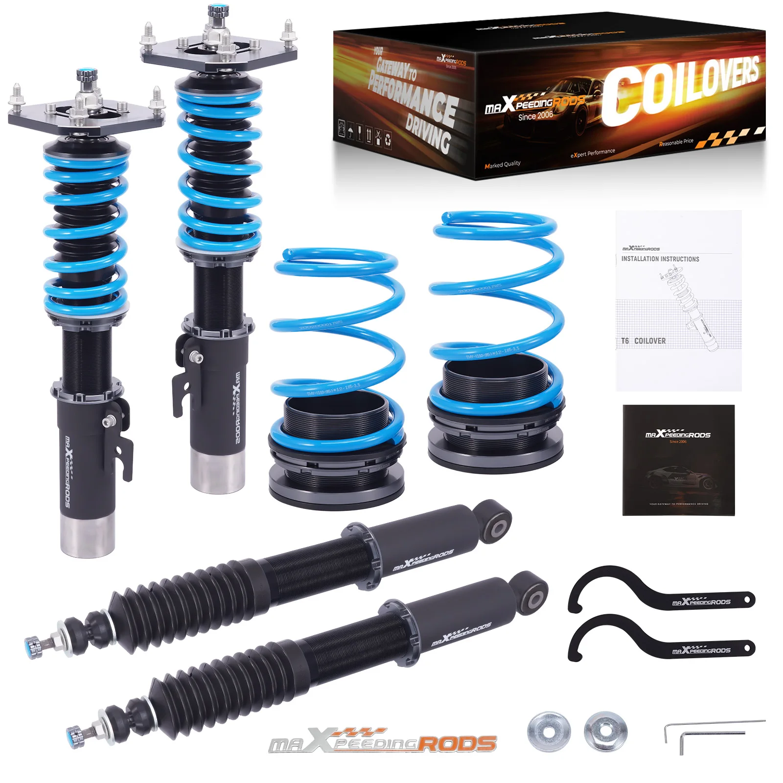 MaXpeedingrods T6 Adjustable Coilovers Lowering Coils for Mazda RX-7 1979-1985
MaXpeedingrods T6 Adjustable Coilovers Lowering Coils for Mazda RX-7 1979-1985