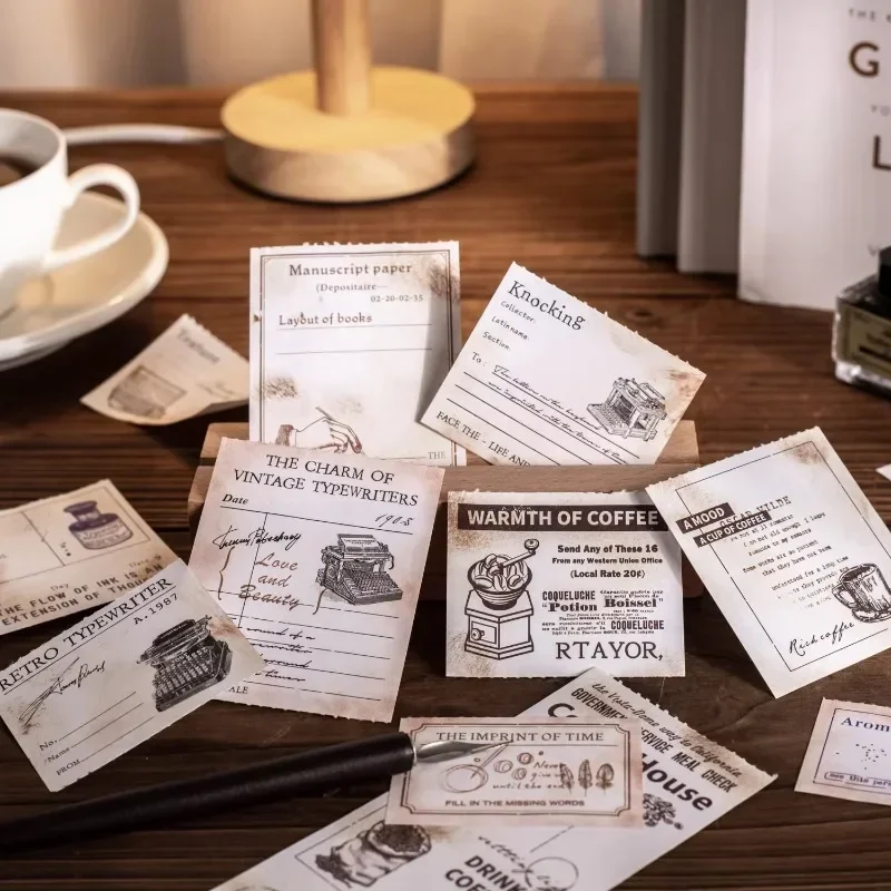 30pcs/pack Backing Paper Words Notebook Long Collage Rhythm Handbook Retro Material Mechanical Strip Writing Pads 194*69mm
30pcs/pack Backing Paper Words Notebook Long Collage Rhythm Handbook Retro Material Mechanical Strip Writing Pads 194*69mm