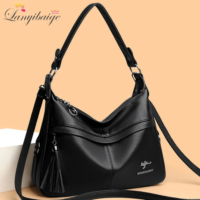 Women's Soft Leather Shoulder Bags Simple Design Solid Color Crossbody Bag High Quality Purses And Handbags Ladies Messenger Sac
Women's Soft Leather Shoulder Bags Simple Design Solid Color Crossbody Bag High Quality Purses And Handbags Ladies Messenger Sac