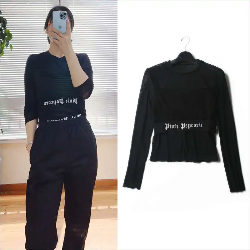Yang Bla Me Transparent Long Sve T-irt Women's Top Street Sle round Ne Cotton 00% Pure Color Spring
Yang Bla Me Transparent Long Sve T-irt Women's Top Street Sle round Ne Cotton 00% Pure Color Spring