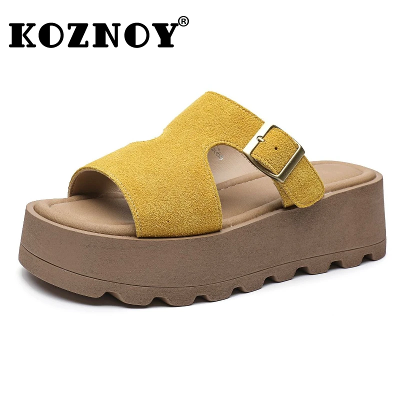 Koznoy/летние сандалии из натуральной коровьей замши с открытым носком 5 см, туфли-лодочки, модная обувь на танкетке на плоской подошве, тапочки, женские сандалии
Koznoy/летние сандалии из натуральной коровьей замши с открытым носком 5 см, туфли-лодочки, модная обувь на танкетке на плоской подошве, тапочки, женские сандалии