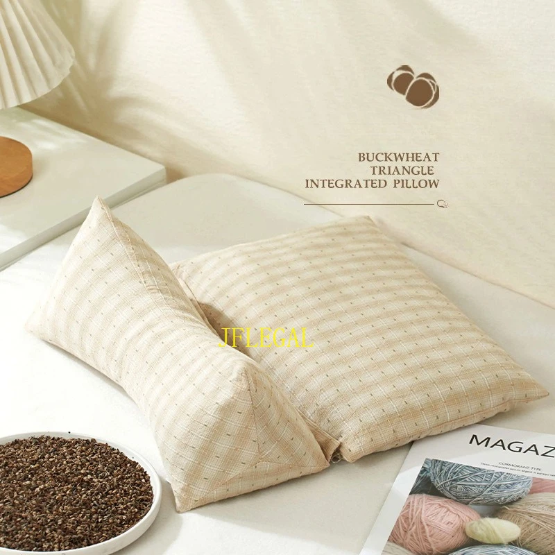 Buckwheat Shell Triangular Conjoined Pillow for Protecting Cervical Vertebra Household Detachable Combined Buckwheat Pillow
Buckwheat Shell Triangular Conjoined Pillow for Protecting Cervical Vertebra Household Detachable Combined Buckwheat Pillow