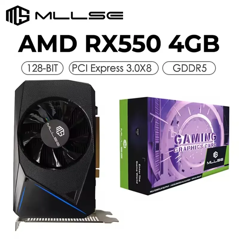 Самая дешевая видеокарта MLLSE AMD Radeon RX 550 4 ГБ GDDR5 128-бит PCIe 3.0 x8 HD Rx 550 серии Gaming GPU Placa De Видеокарта
Самая дешевая видеокарта MLLSE AMD Radeon RX 550 4 ГБ GDDR5 128-бит PCIe 3.0 x8 HD Rx 550 серии Gaming GPU Placa De Видеокарта