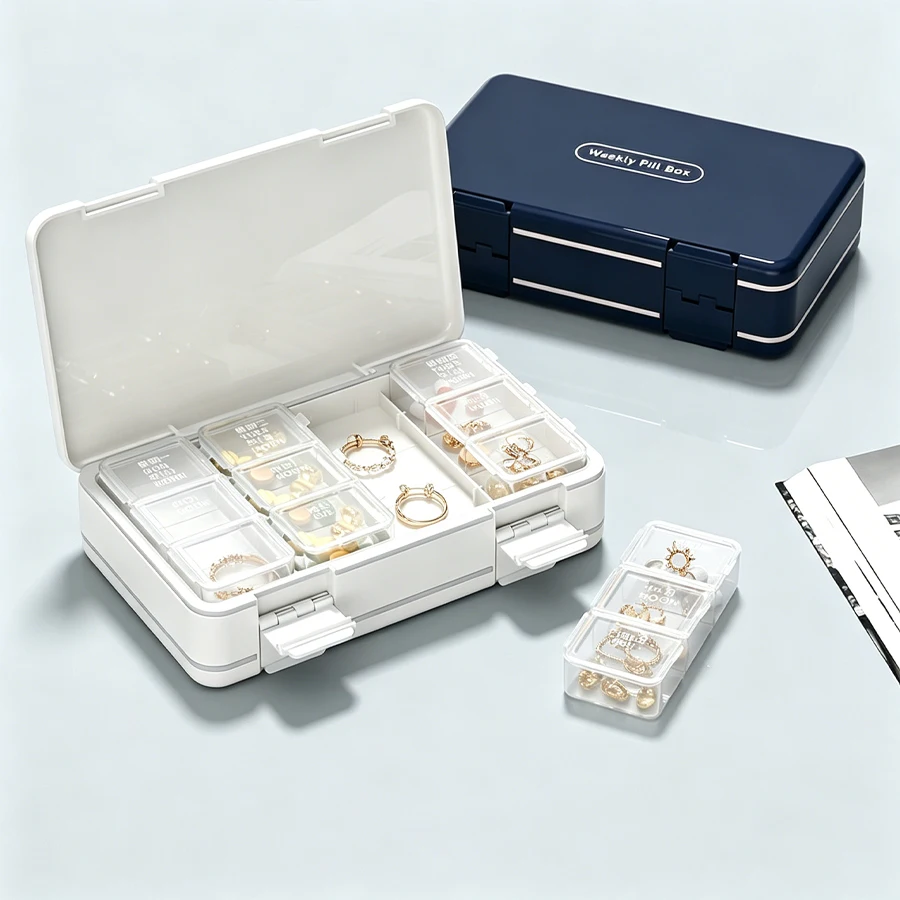 Large-capacity double-layer 24-slot sealed jewelry storage box - moisture-proof jewelry box - portable travel jewelry box for on
Large-capacity double-layer 24-slot sealed jewelry storage box - moisture-proof jewelry box - portable travel jewelry box for on