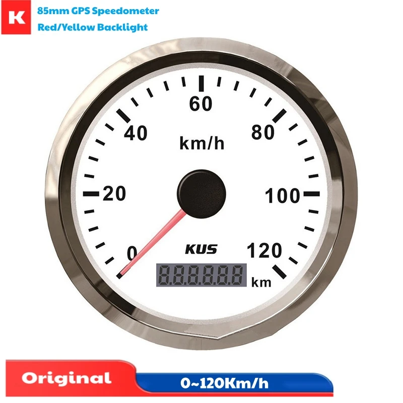 KUS 85mm GPS Speedometers 0-120Km/H Show Speed Mileometers with Antenna Red or Yellow Backlight for Car Truck Boat Yacht Vessel
KUS 85mm GPS Speedometers 0-120Km/H Show Speed Mileometers with Antenna Red or Yellow Backlight for Car Truck Boat Yacht Vessel