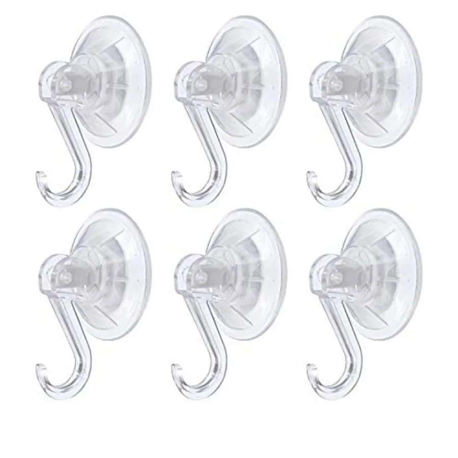 Clear Plastic Suction Cup Hooks, 6 Pack Ultra Heavy Duty Power Lock Vacuum Traceless Smooth Waterproof Oil-Proof Wall Shower Ki
Clear Plastic Suction Cup Hooks, 6 Pack Ultra Heavy Duty Power Lock Vacuum Traceless Smooth Waterproof Oil-Proof Wall Shower Ki