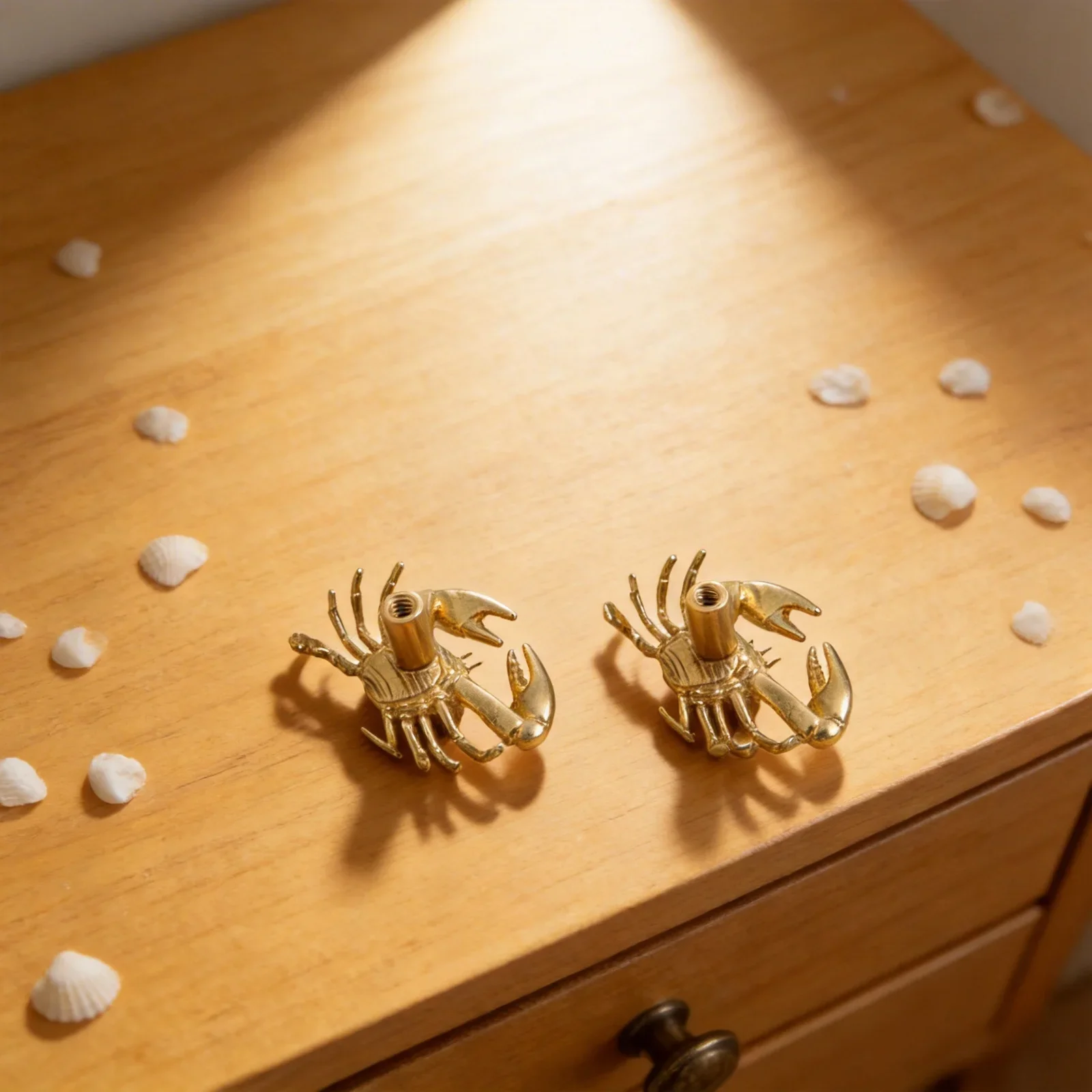Solid brass crab door handle pair featuring artistic metal design for doors in homes offices and themed spaces
Solid brass crab door handle pair featuring artistic metal design for doors in homes offices and themed spaces