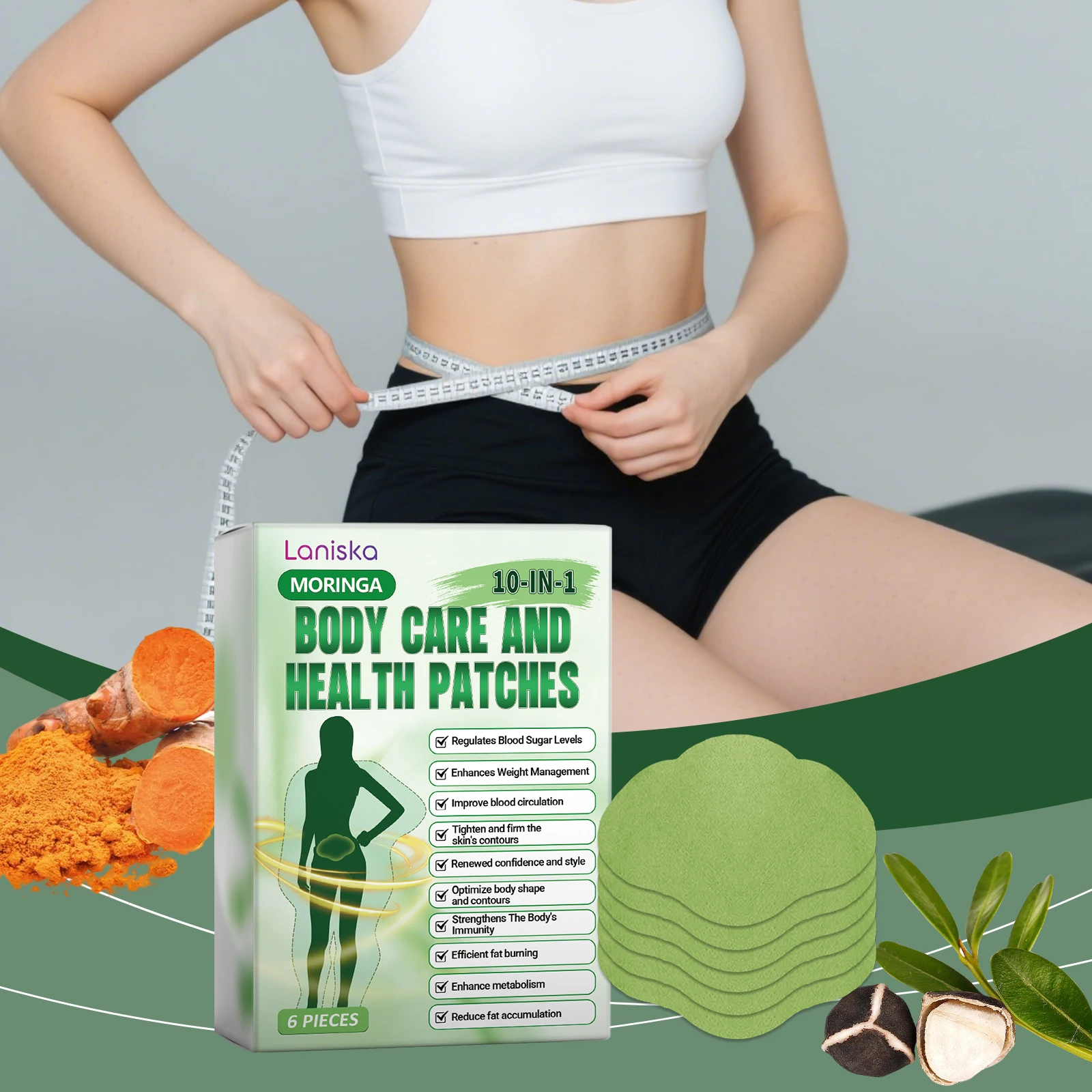 Патчи для ухода за телом 10-в-1: нежный уход, подчеркивающий изгибы тела, увлажняющие, удобно прилегающие к коже
Патчи для ухода за телом 10-в-1: нежный уход, подчеркивающий изгибы тела, увлажняющие, удобно прилегающие к коже