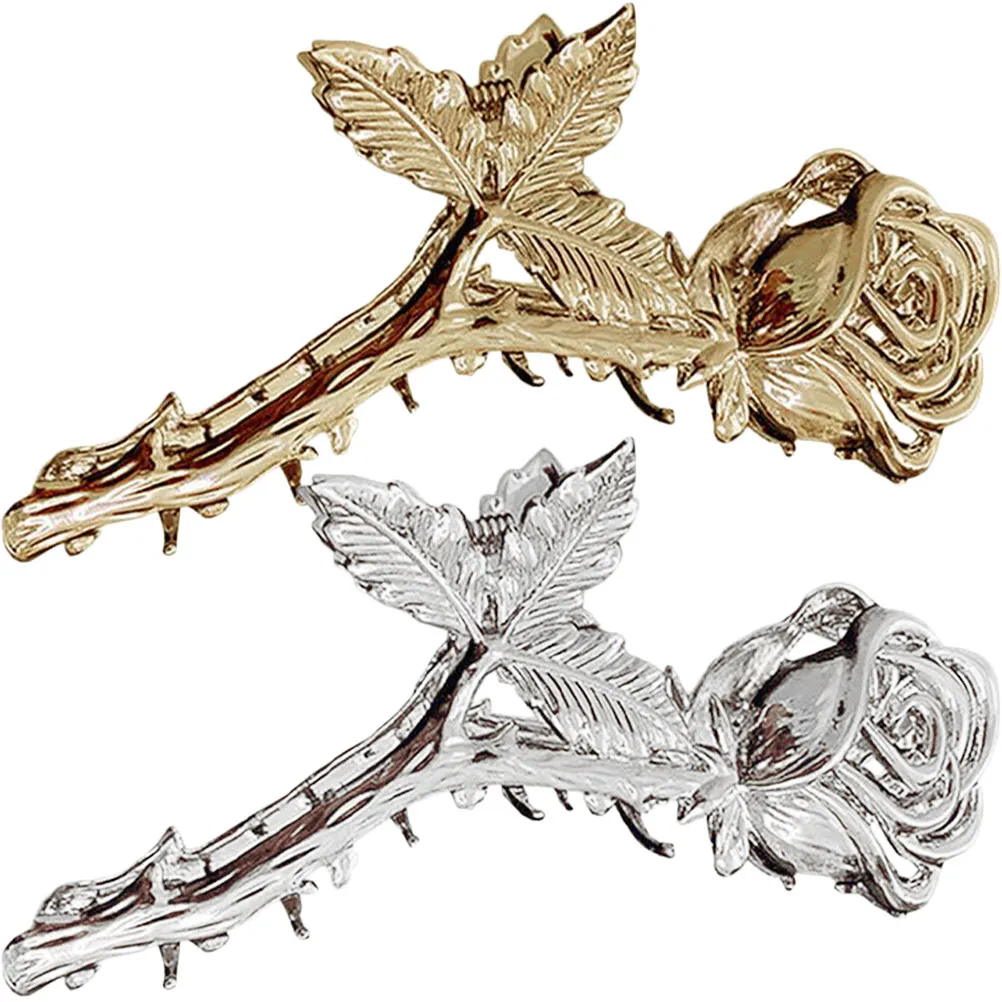 2Pcs Elegant Rose Hair Clamps for Women Premium Alloy Jaw Clips Comfortable No-Pain Hair Accessories for Face Washing Makeup
2Pcs Elegant Rose Hair Clamps for Women Premium Alloy Jaw Clips Comfortable No-Pain Hair Accessories for Face Washing Makeup