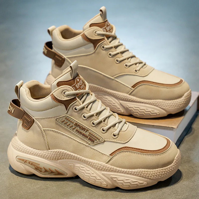 Men's High Top Sneakers Luxury Designer Men Boots Outdoor Fashion Lace-Up Casual Shoes High Quality Leather Platform Boots Male
Men's High Top Sneakers Luxury Designer Men Boots Outdoor Fashion Lace-Up Casual Shoes High Quality Leather Platform Boots Male