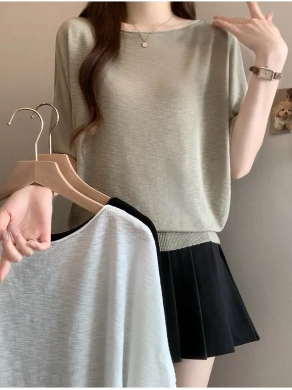 plus Size Casual Batwing Sleeve Knitted Sun Protection T-Shirt Women's Slimming Lazy Style Summer Fashion Top UV Protection
plus Size Casual Batwing Sleeve Knitted Sun Protection T-Shirt Women's Slimming Lazy Style Summer Fashion Top UV Protection