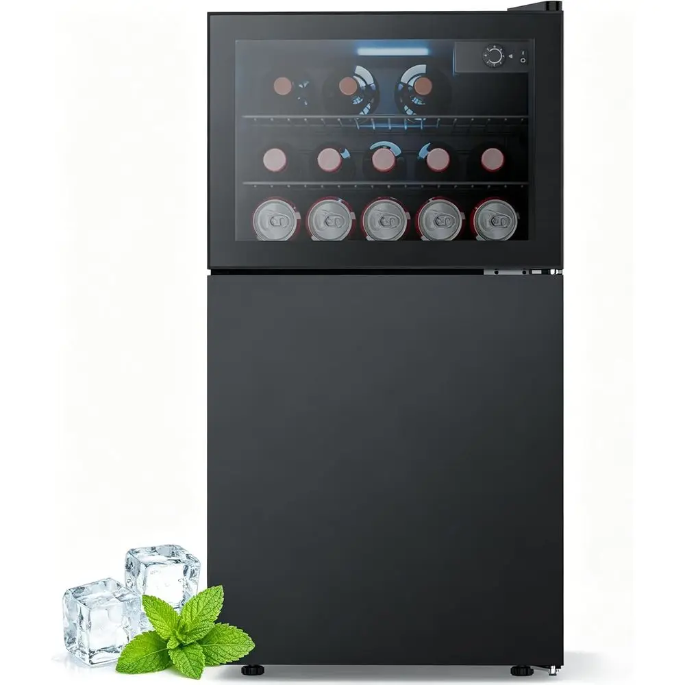 2.6 Cu.t Mini ridge with reezer, 2 Door Compact Rerigerator, reestanding Beverage Wine Cooler or Bedroom, Oice, Home, Reversible
2.6 Cu.t Mini ridge with reezer, 2 Door Compact Rerigerator, reestanding Beverage Wine Cooler or Bedroom, Oice, Home, Reversible