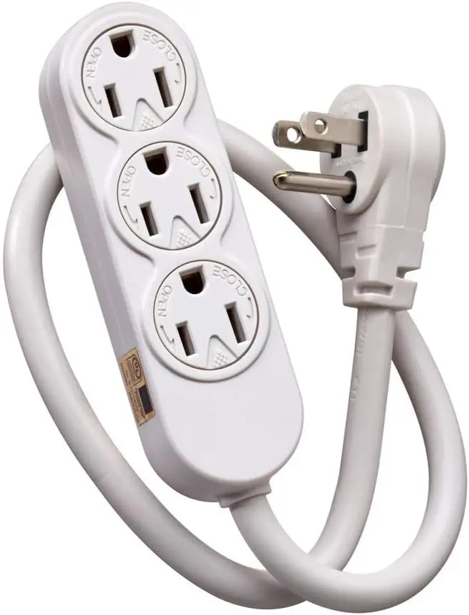 3-Outlet Power Strip for Structured Media Center, 15A, Tamper Resistant, 90° Plug, White
3-Outlet Power Strip for Structured Media Center, 15A, Tamper Resistant, 90° Plug, White