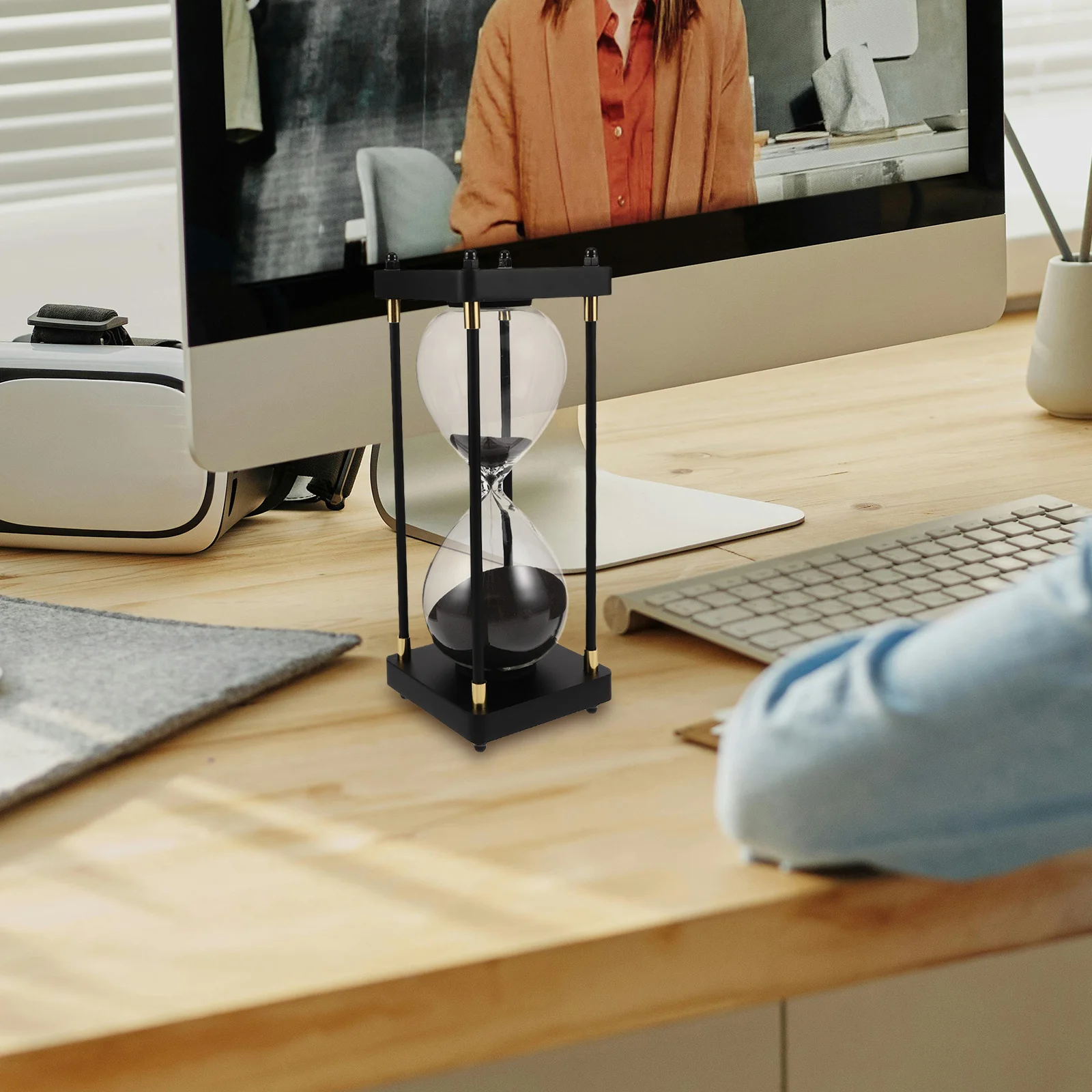 Decorative Sandglass Timer 60 Minute Glass Hourglass for Office Home Shelf Spiritual Decor Productivity Time Keeper
Decorative Sandglass Timer 60 Minute Glass Hourglass for Office Home Shelf Spiritual Decor Productivity Time Keeper