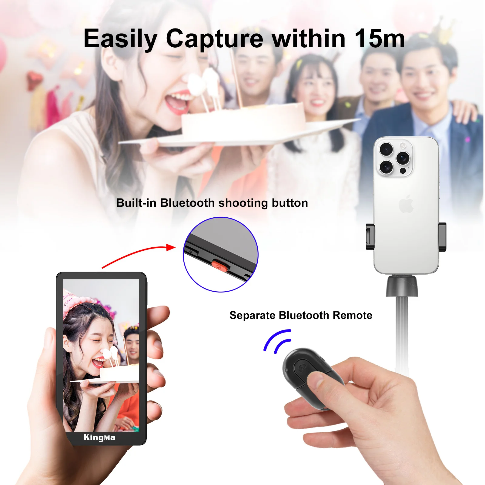 King Ma 5" Phone Vlog Selfie Monitor Screen,Using Phone Rear Camera for Teleprompter Live Stream Selfie Vlog TikTok, for iPhone
King Ma 5" Phone Vlog Selfie Monitor Screen,Using Phone Rear Camera for Teleprompter Live Stream Selfie Vlog TikTok, for iPhone