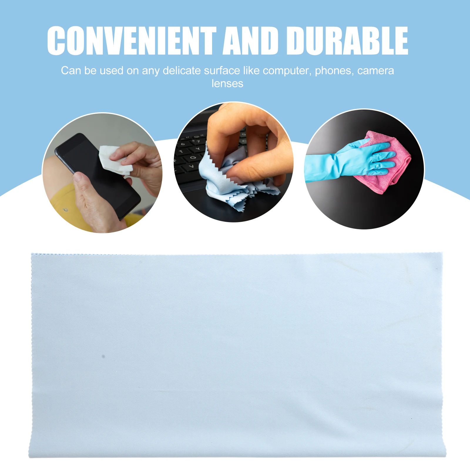 3 Pcs Cleaning Cloths Monitor Wipes Computer Screen Lenses Cleaner Universal Eyeglass Sky-blue for Eyeglasses
3 Pcs Cleaning Cloths Monitor Wipes Computer Screen Lenses Cleaner Universal Eyeglass Sky-blue for Eyeglasses