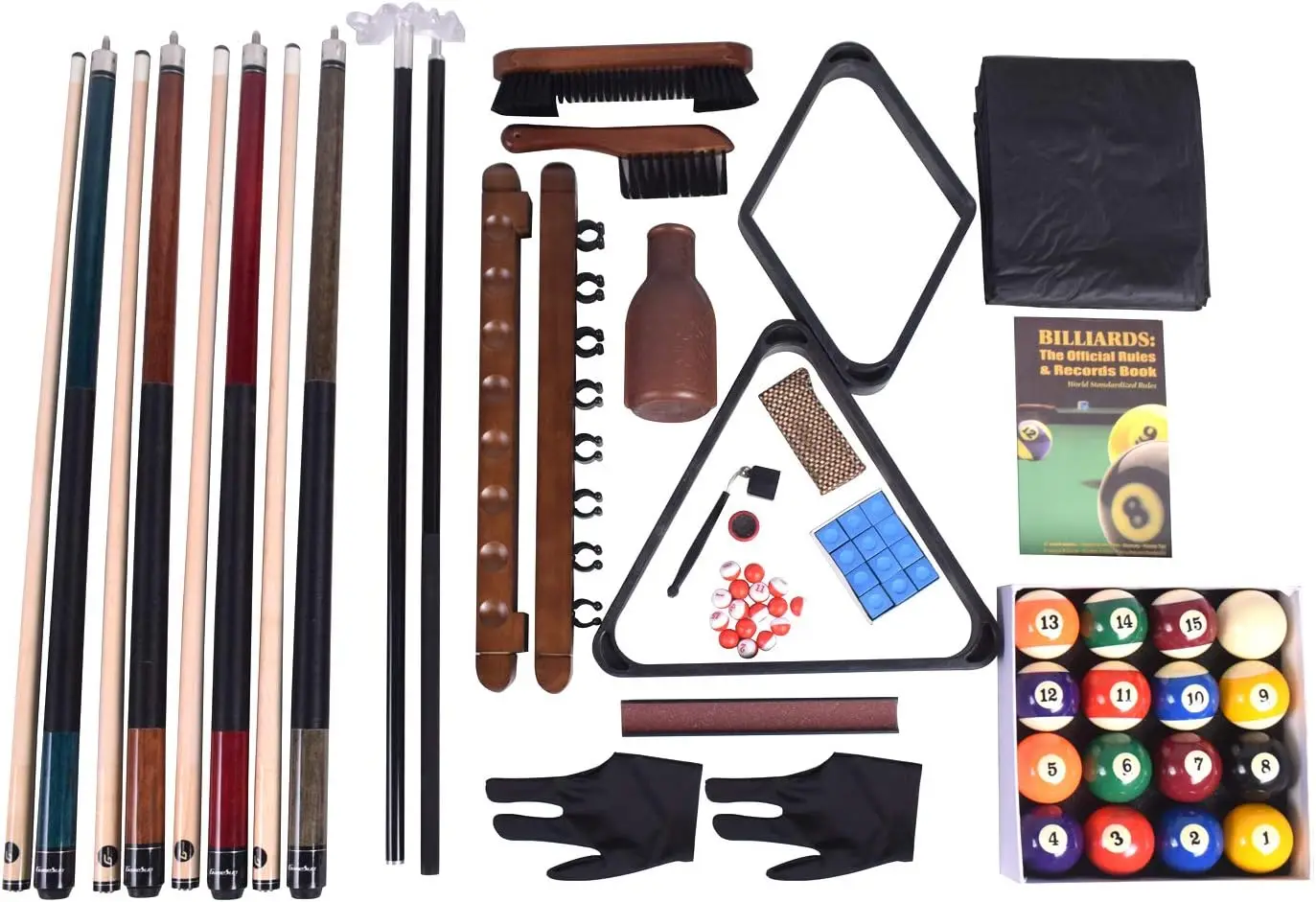 20 Piece Billiard Accessory Kit, Pool Cue Sticks & Ball Set, Complete Game Supplies
20 Piece Billiard Accessory Kit, Pool Cue Sticks & Ball Set, Complete Game Supplies