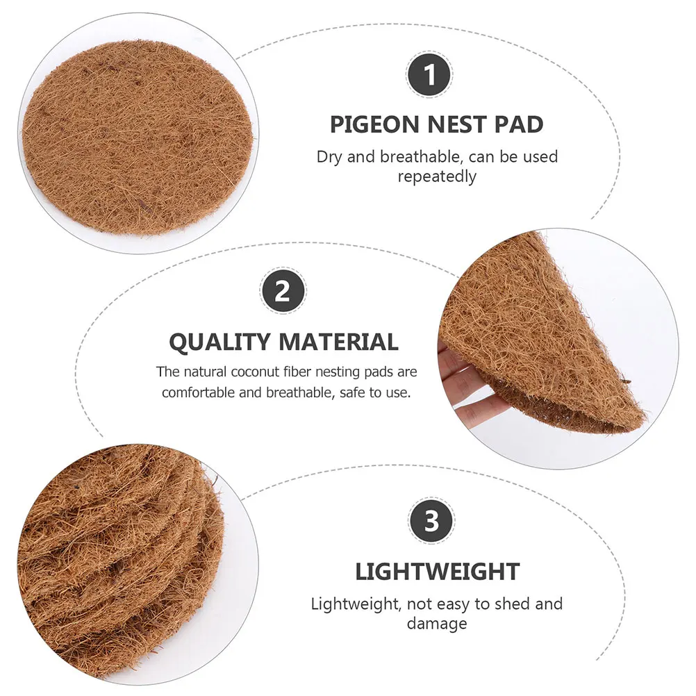6pcs Pet Nesting Pad Coconut Fiber Mat 20CM for Bird Nest Coir Durable Warm Comfortable Eco Friendly
6pcs Pet Nesting Pad Coconut Fiber Mat 20CM for Bird Nest Coir Durable Warm Comfortable Eco Friendly