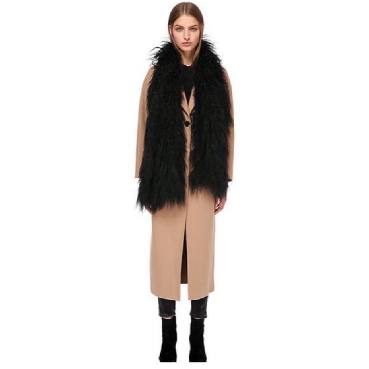 Luxurious 180cm Mongolian Lamb Fur Scarf Elegant Winter Accessory with Soft Touch
Luxurious 180cm Mongolian Lamb Fur Scarf Elegant Winter Accessory with Soft Touch