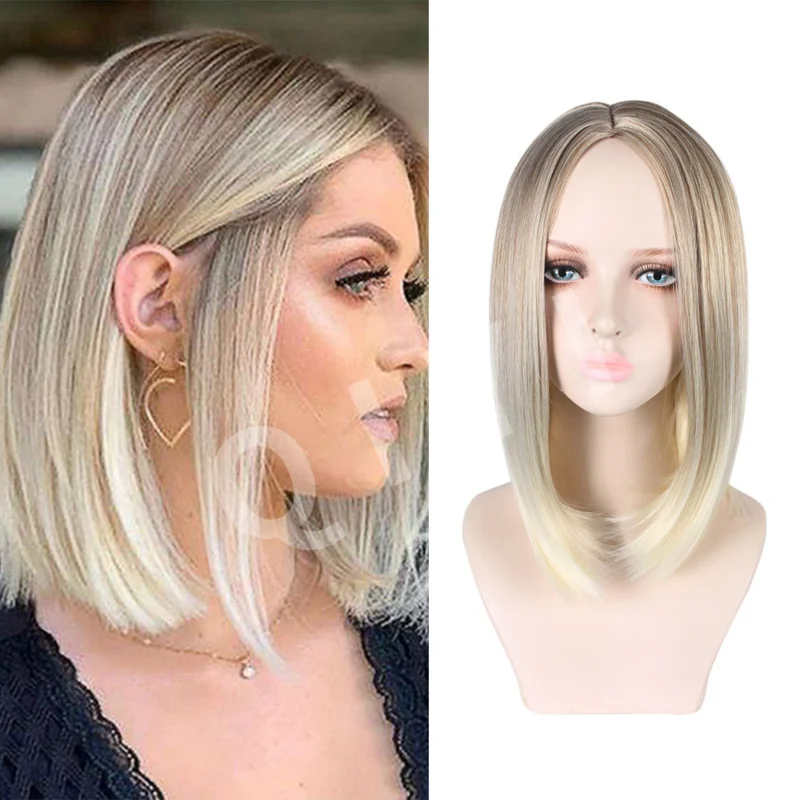 European and American shoulder- medium-length synthetic hair wig in platinum blonde T-color for women
European and American shoulder- medium-length synthetic hair wig in platinum blonde T-color for women