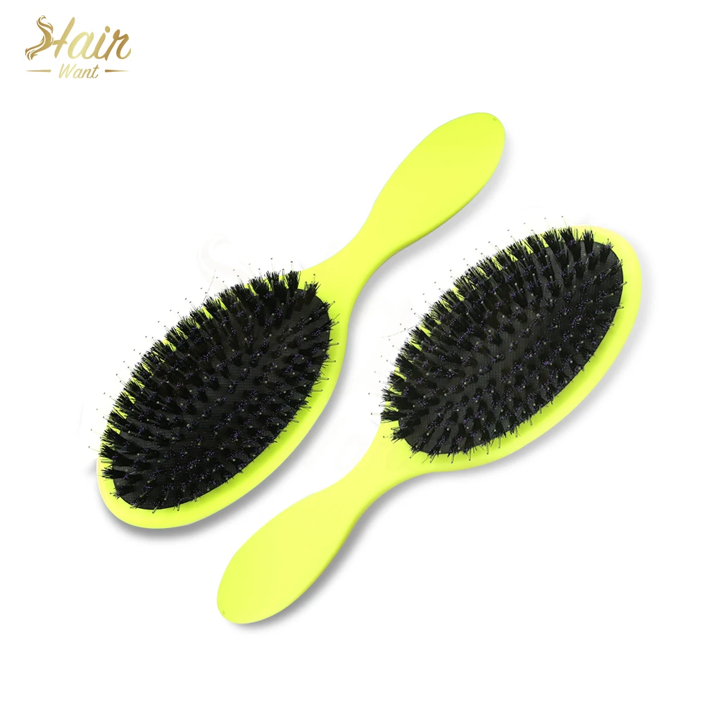 Hair Want Hair Extension Brush with Nylon Teeth Wet Dry Detangling Massager Boar Bristle Hair Brush Soft Cushion Hairbrush
Hair Want Hair Extension Brush with Nylon Teeth Wet Dry Detangling Massager Boar Bristle Hair Brush Soft Cushion Hairbrush