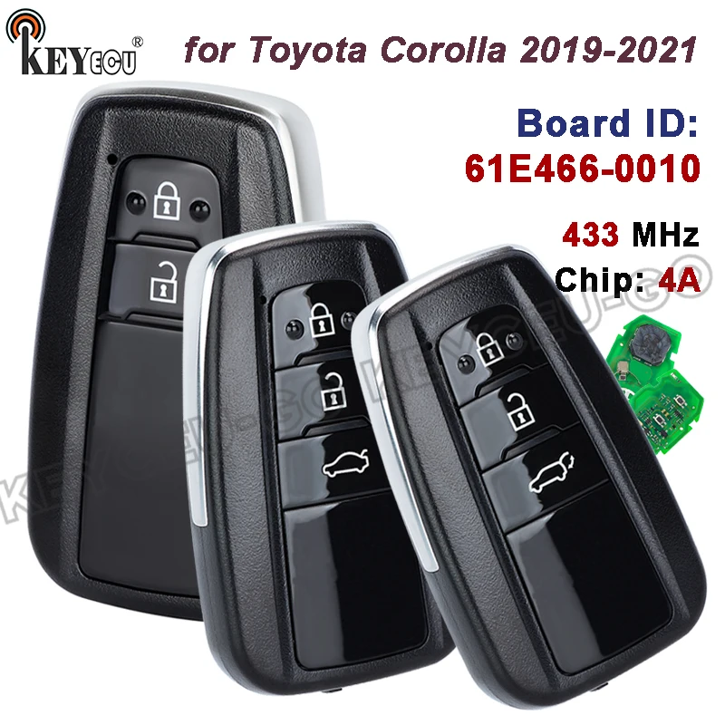 KEYECU 433MHz 4A Chip FCC ID: B2U2K2R Board: 61E466-0010 8990H-02040 for Toyota Corolla 2019 2020 2021 Smart Card Remote Key Fob
KEYECU 433MHz 4A Chip FCC ID: B2U2K2R Board: 61E466-0010 8990H-02040 for Toyota Corolla 2019 2020 2021 Smart Card Remote Key Fob