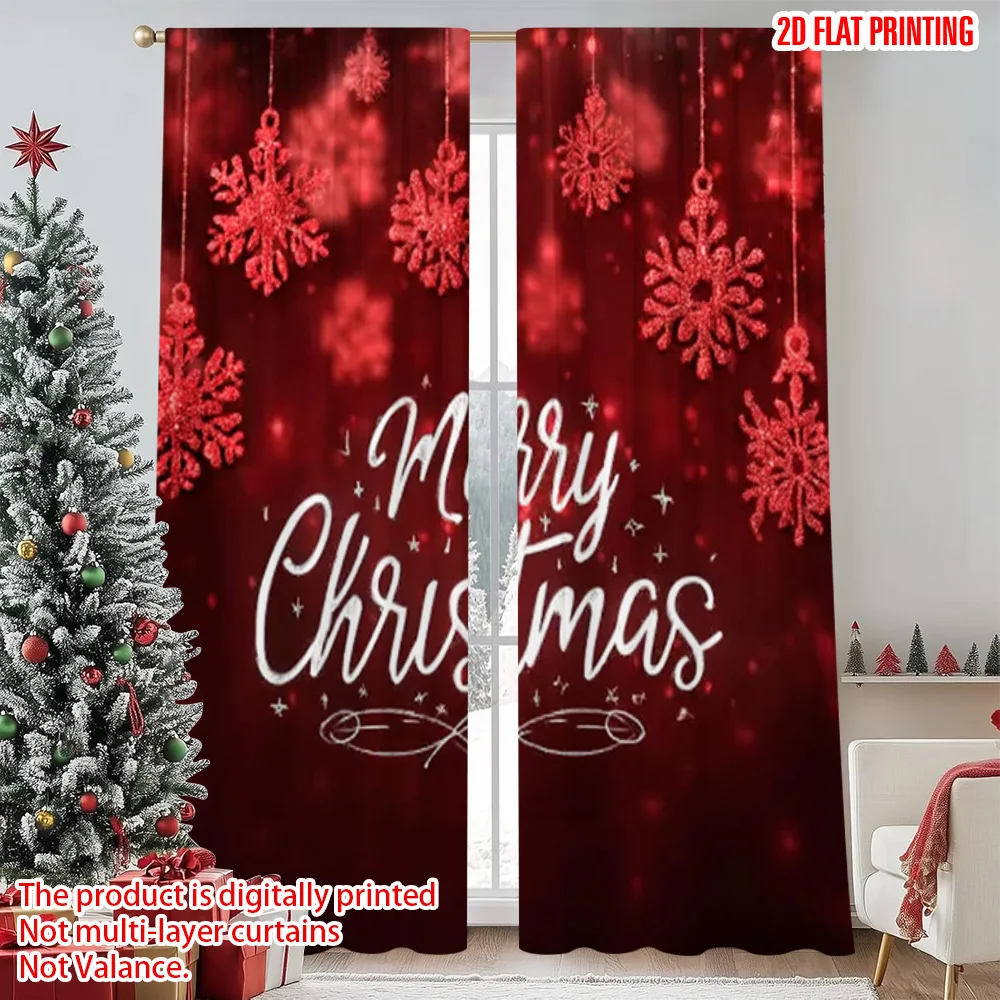 2pcs 2D flat printing Christmas Curtains Christmas snowflakes Versatile Fabric Without Electricity Spring Perfect for Home Decor
2pcs 2D flat printing Christmas Curtains Christmas snowflakes Versatile Fabric Without Electricity Spring Perfect for Home Decor