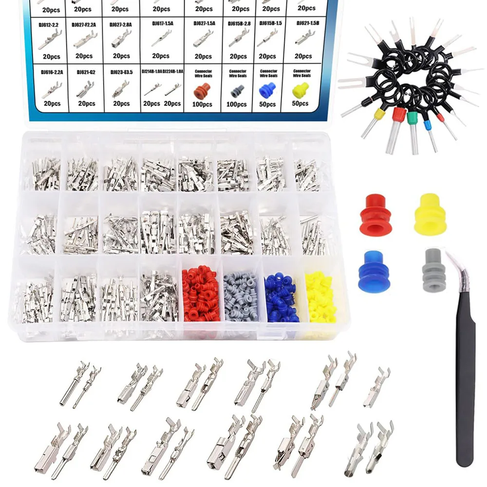 700pcs of 1/1.5/1.8/2.2/2.8/3.5mm automotive connectors,pin terminals,male and female crimping, non insulated plugs, disassembly
700pcs of 1/1.5/1.8/2.2/2.8/3.5mm automotive connectors,pin terminals,male and female crimping, non insulated plugs, disassembly