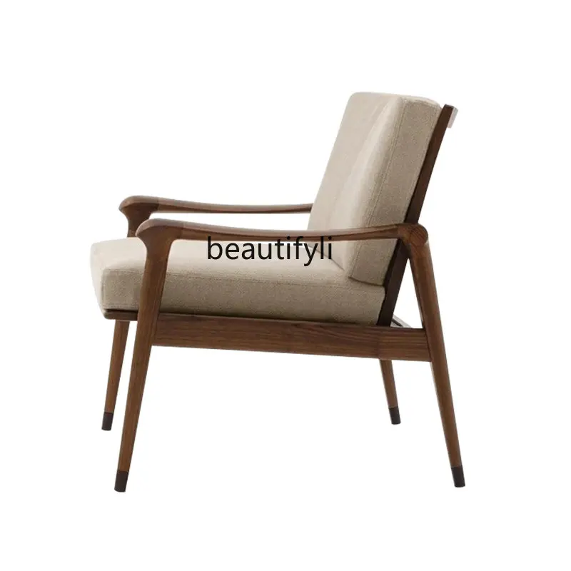 Solid Wood Sofa Chair Fabric Single Leisure Chair Designer Model Living Room Leisure Chair Tea Room Chair
Solid Wood Sofa Chair Fabric Single Leisure Chair Designer Model Living Room Leisure Chair Tea Room Chair