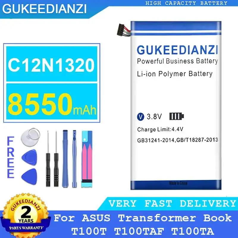 Tablet Battery C12N1320 For Asus Transformer Book T100T T100TAF T100TA 8550mAh High-Efficiency
Tablet Battery C12N1320 For Asus Transformer Book T100T T100TAF T100TA 8550mAh High-Efficiency