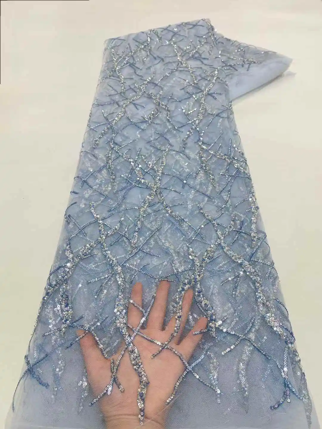 Luxury Nigerian Sequins African Lace Fabric 2025 French Embroidery High Quality Luxury Bridal Wedding Lace Material Dress Sewing
Luxury Nigerian Sequins African Lace Fabric 2025 French Embroidery High Quality Luxury Bridal Wedding Lace Material Dress Sewing