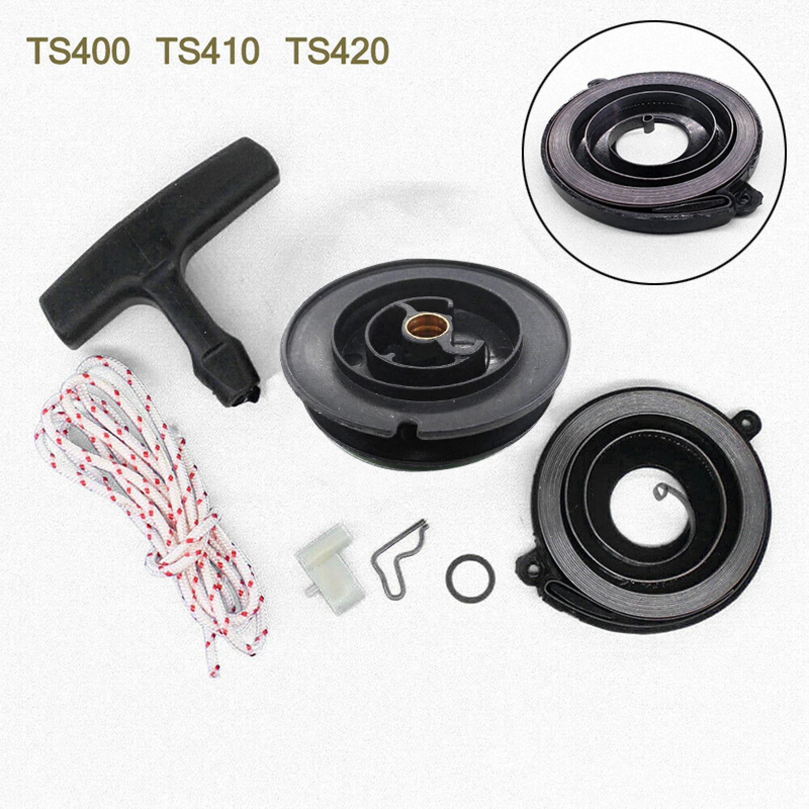 Ремкомплект ручки и троса стартера TS400 TS410 для отрезных пил STIHL TS400 TS410 TS420
Ремкомплект ручки и троса стартера TS400 TS410 для отрезных пил STIHL TS400 TS410 TS420