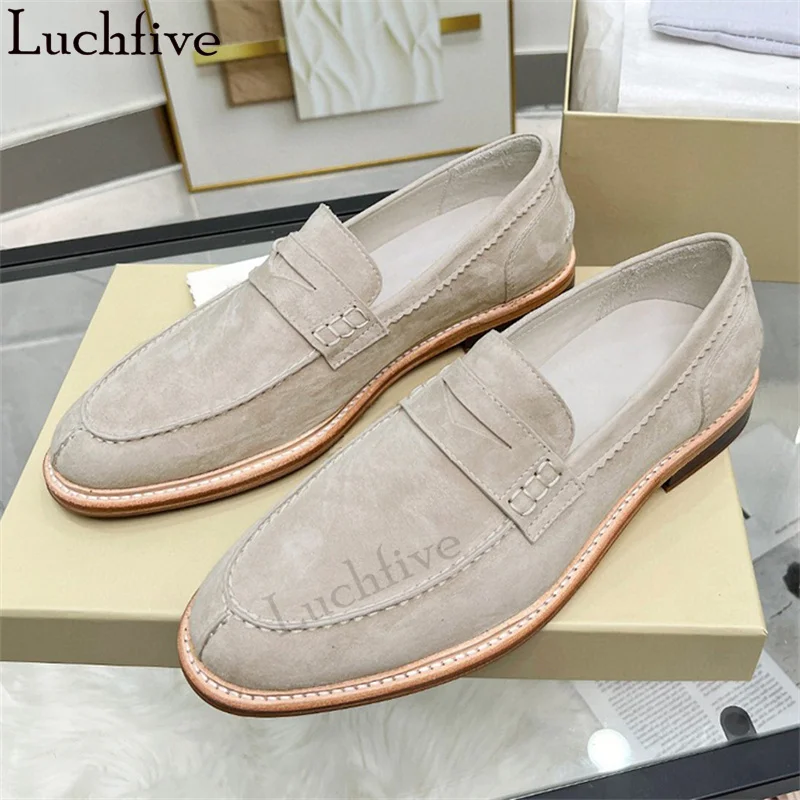 Quality Suede Leather Loafers Flat Shoes Men Comfortable Casual Dress Shoes Summer Versatile Driving Walking Flat Shoes Man
Quality Suede Leather Loafers Flat Shoes Men Comfortable Casual Dress Shoes Summer Versatile Driving Walking Flat Shoes Man
