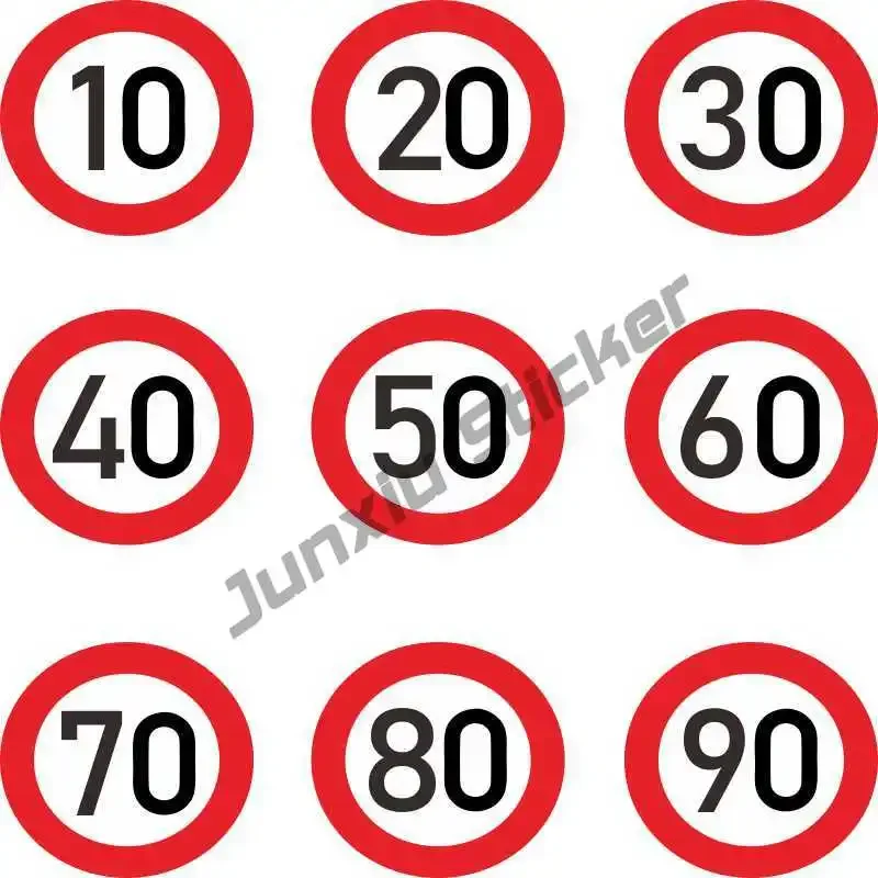 Car Sticke Decalr,speed Limit 10 20 30 40 50 60 70 80 90 Km/h for Various Car Racing Rally High Quality Decal Decor PVC10x10cm
Car Sticke Decalr,speed Limit 10 20 30 40 50 60 70 80 90 Km/h for Various Car Racing Rally High Quality Decal Decor PVC10x10cm