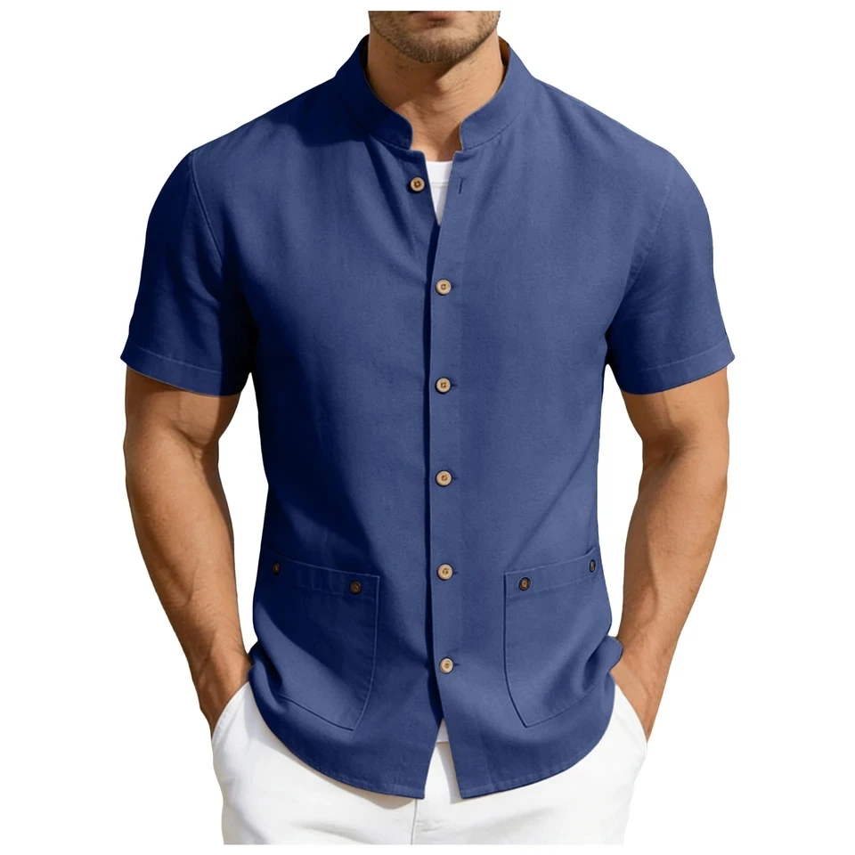 Men's Summer Cotton Linen Shirt Plus Size Solid Beach Style Lightweight Breathable Single-Breasted Tops Vacation Hawaii Shirts
Men's Summer Cotton Linen Shirt Plus Size Solid Beach Style Lightweight Breathable Single-Breasted Tops Vacation Hawaii Shirts