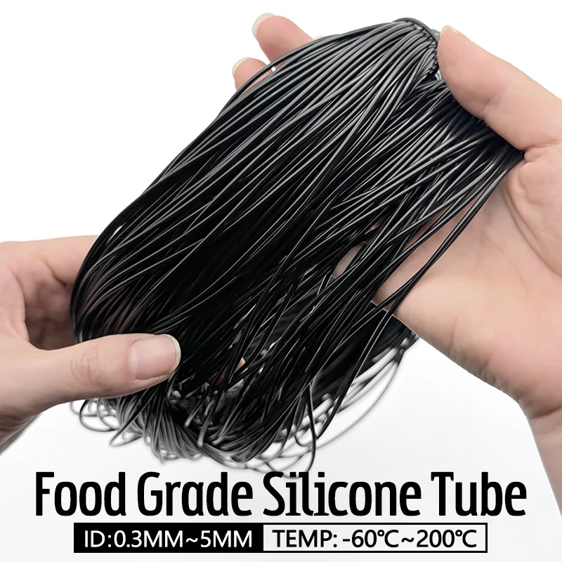 Nontoxic Odorless Black Food Grade Silicone Tubing ID 0.3/0.5/0.8/1-4mm High Elastic Flexible Hose for Brewing Device Equipment
Nontoxic Odorless Black Food Grade Silicone Tubing ID 0.3/0.5/0.8/1-4mm High Elastic Flexible Hose for Brewing Device Equipment
