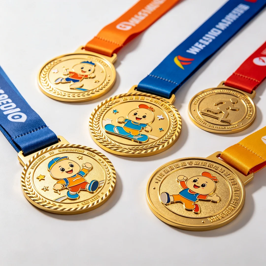 Custom-made Alloy Gold-Plated Medals Nameplates Cartoon Design for Competitions Sports Events Marathons Hiking Running Student
Custom-made Alloy Gold-Plated Medals Nameplates Cartoon Design for Competitions Sports Events Marathons Hiking Running Student