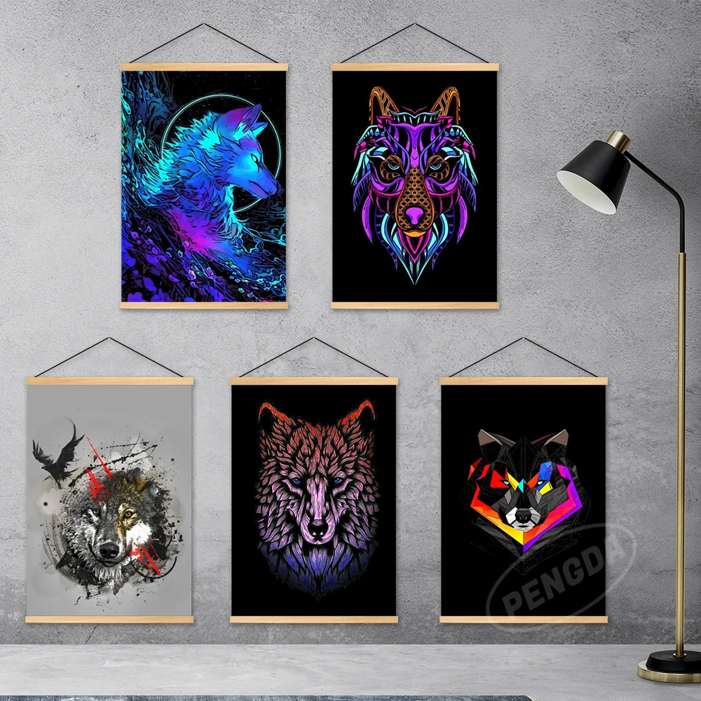 Canvas Prints Animal Painting Wolf Wooden Hanging Colorful Poster Cartoon Wall Artwork Modular Creative Pictures Home Decoration
Canvas Prints Animal Painting Wolf Wooden Hanging Colorful Poster Cartoon Wall Artwork Modular Creative Pictures Home Decoration