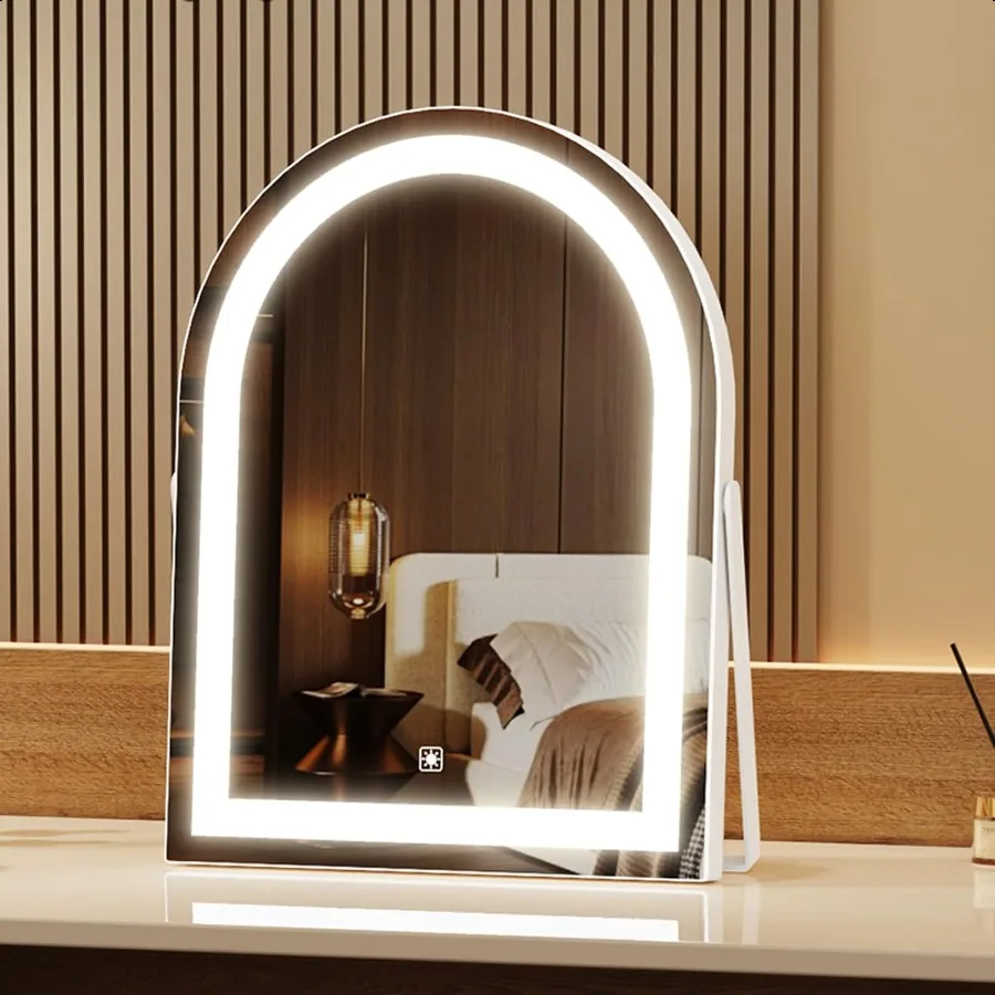14 Elegant LED Vanity Mirror with 3Color Adjustable Lights Lighted Makeup Mirror 360 Rotating Stand Touch Control Perfect Makeu
14 Elegant LED Vanity Mirror with 3Color Adjustable Lights Lighted Makeup Mirror 360 Rotating Stand Touch Control Perfect Makeu