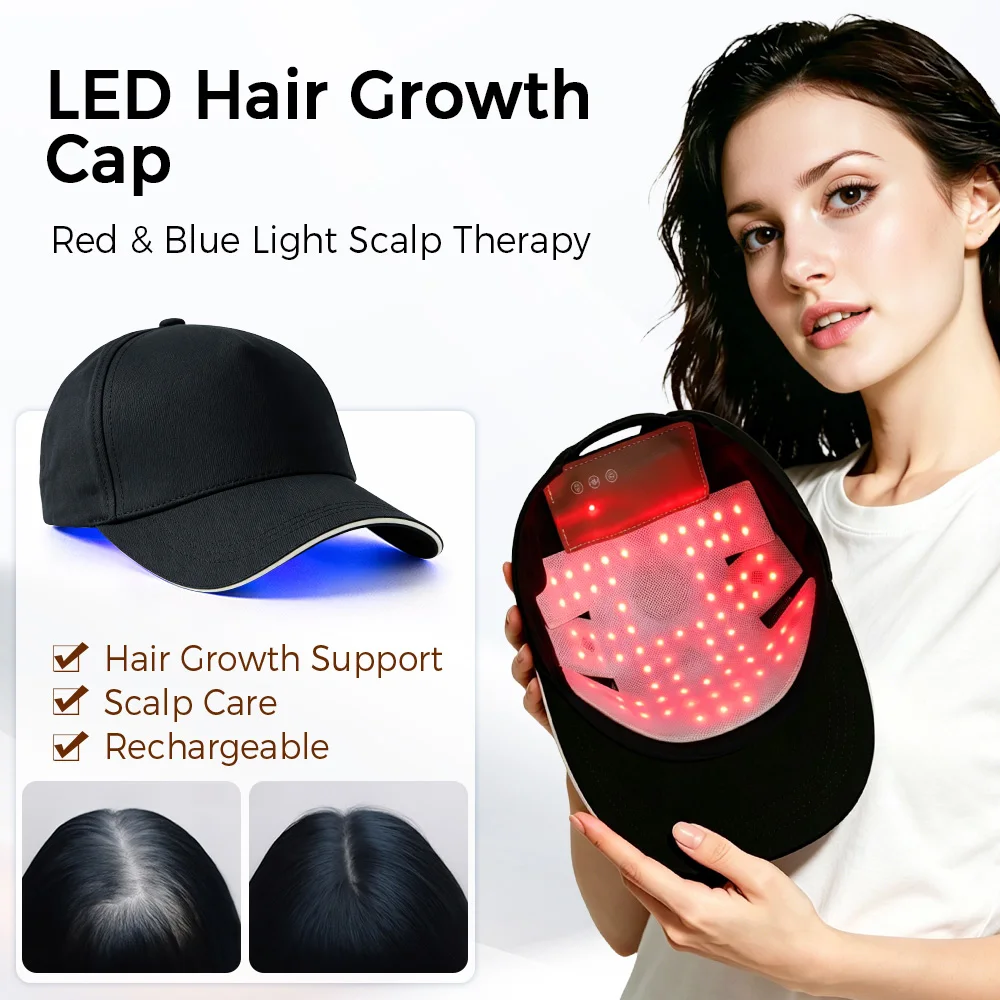 LED Hair Growth Cap 630nm Red 470nm Blue Light Therapy Scalp Care Rechargeable Vibration Massage Hat for Men Women Hair Loss
LED Hair Growth Cap 630nm Red 470nm Blue Light Therapy Scalp Care Rechargeable Vibration Massage Hat for Men Women Hair Loss