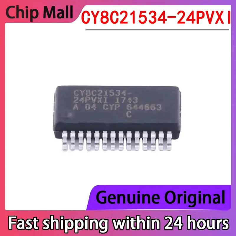 1 шт. новый микроконтроллер CY8C21534-24PVXI в упаковке SSOP28 (MCU/MPU/SOC) в оригинальном наличии 
1 шт. новый микроконтроллер CY8C21534-24PVXI в упаковке SSOP28 (MCU/MPU/SOC) в оригинальном наличии