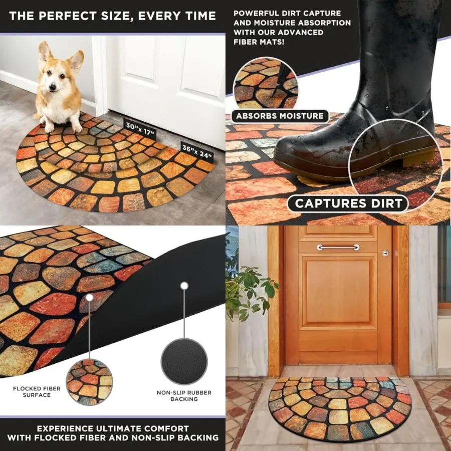 Unique Design Door mat - Low Pile Front Doormat Outside Entrance for Efficient Dirt Trapping - All Weather Front Door Mat Indoo
Unique Design Door mat - Low Pile Front Doormat Outside Entrance for Efficient Dirt Trapping - All Weather Front Door Mat Indoo
