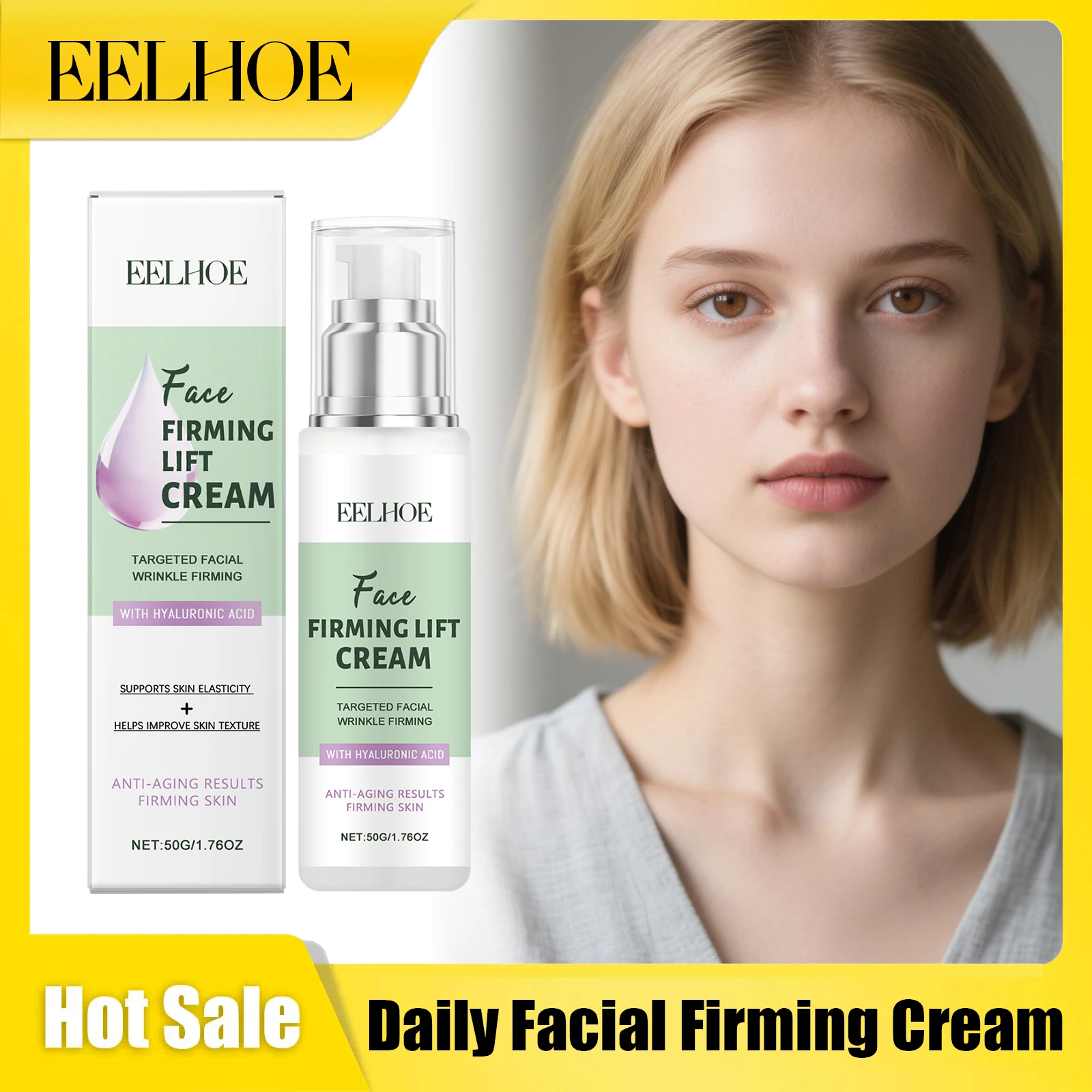Eelhoe Daily Facial Firming Cream Moisturizing Dryness Lasting Smoothing Improve Elasticity Shrink Pores Face Nourishing Creams
Eelhoe Daily Facial Firming Cream Moisturizing Dryness Lasting Smoothing Improve Elasticity Shrink Pores Face Nourishing Creams