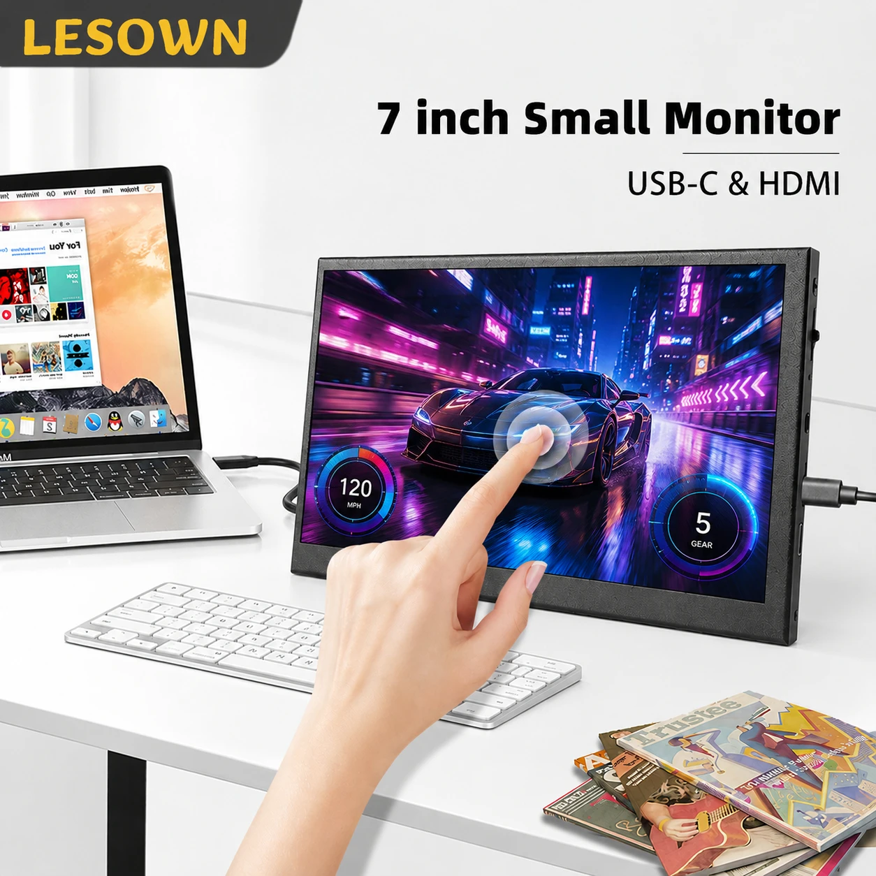 LESOWN 1024x600 7.0 Inch VESA Touchscreen Black Alloy Type-C External Output Screen for Banana Pi M5 Micro Computer Hub
LESOWN 1024x600 7.0 Inch VESA Touchscreen Black Alloy Type-C External Output Screen for Banana Pi M5 Micro Computer Hub