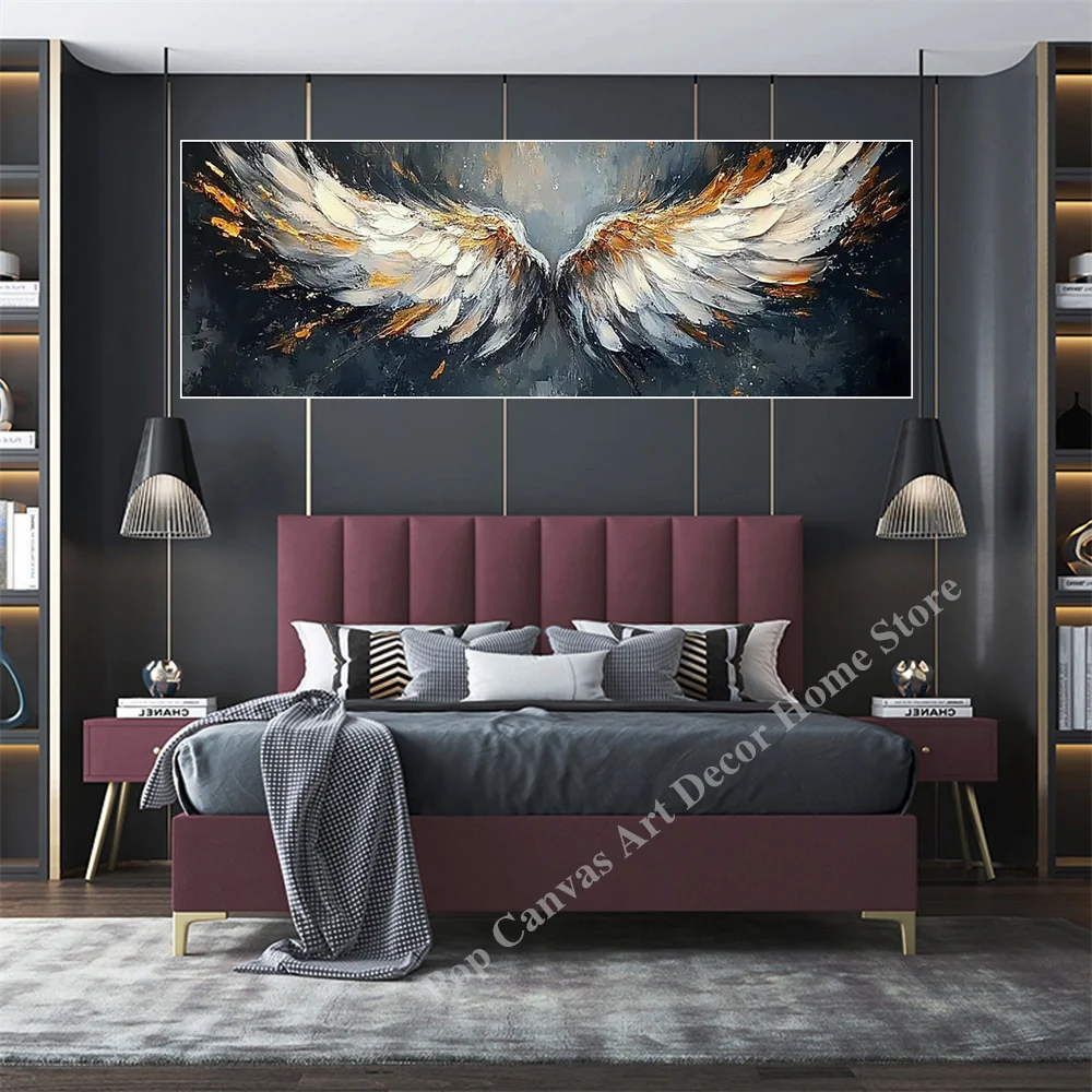 Hand-Painted Gold Foil Angel Wing Oil Painting Canvas Wall Art Thick Impasto Abstract Modern Home Decor Living Room Bedroom
Hand-Painted Gold Foil Angel Wing Oil Painting Canvas Wall Art Thick Impasto Abstract Modern Home Decor Living Room Bedroom