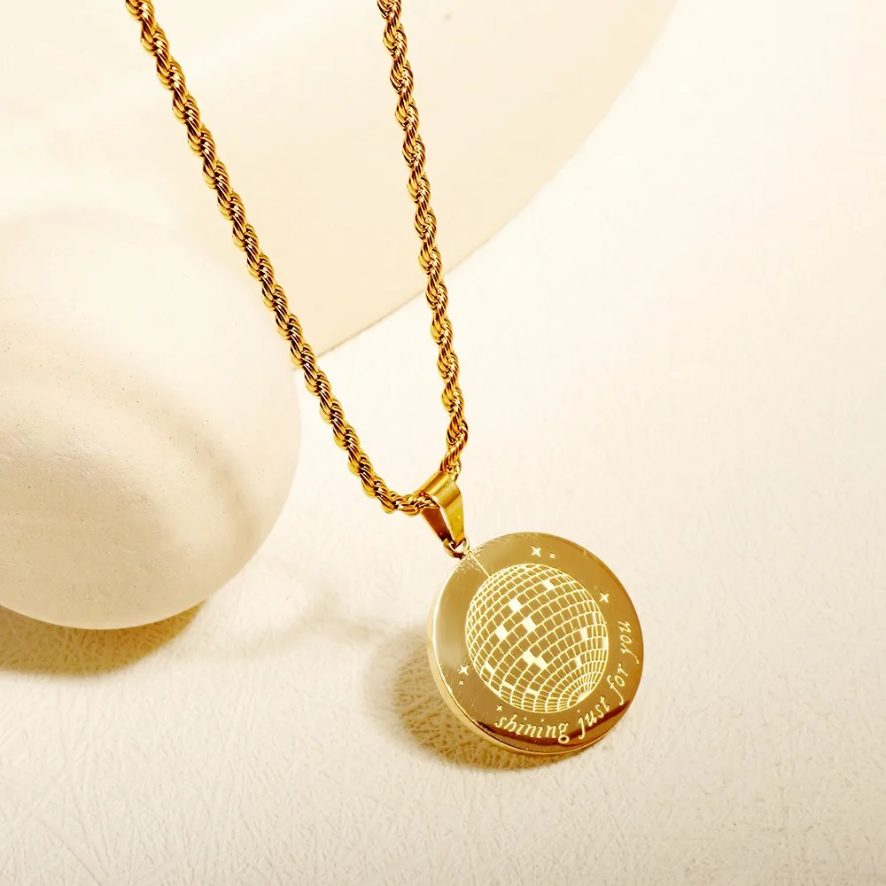 6pcs Stainless Steel Round Pendant Necklace Engraved Letter Charm Neck Jewelry For Women Girl Collar Necklaces Droppshipping
6pcs Stainless Steel Round Pendant Necklace Engraved Letter Charm Neck Jewelry For Women Girl Collar Necklaces Droppshipping